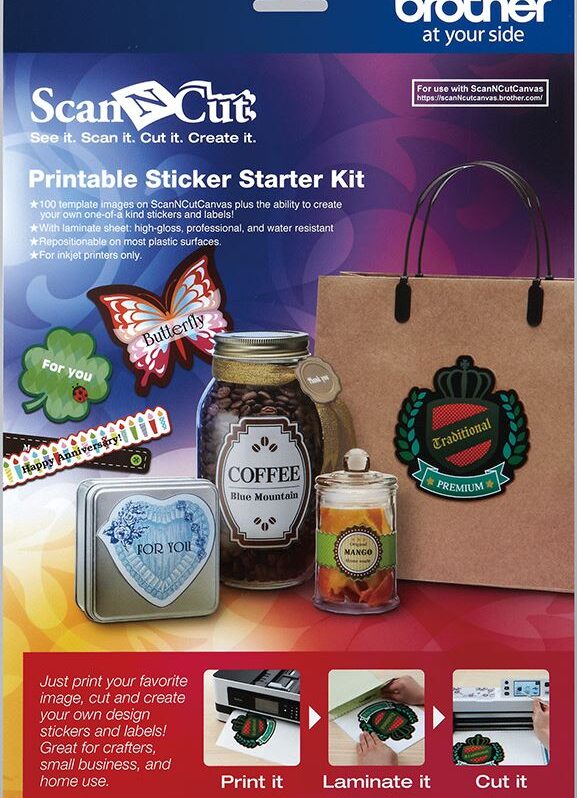 Kit adesivi stampabili per ScanNCut mod.CAPSKIT1