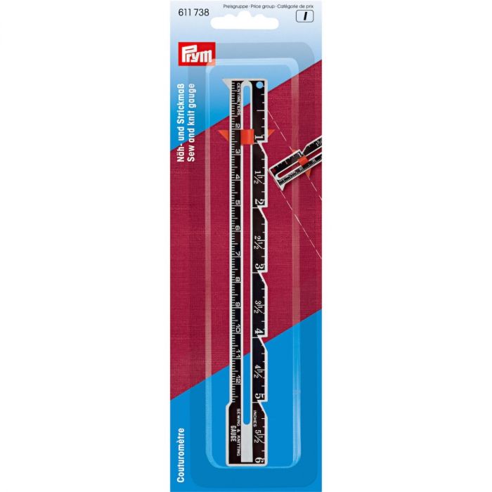 Regolo per Orli Prym con cursore mobile cod. 611 738