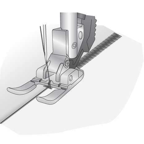 Piedino Pfaff per decorazioni aperto 9mm con sistema IDT™ cod.820213096